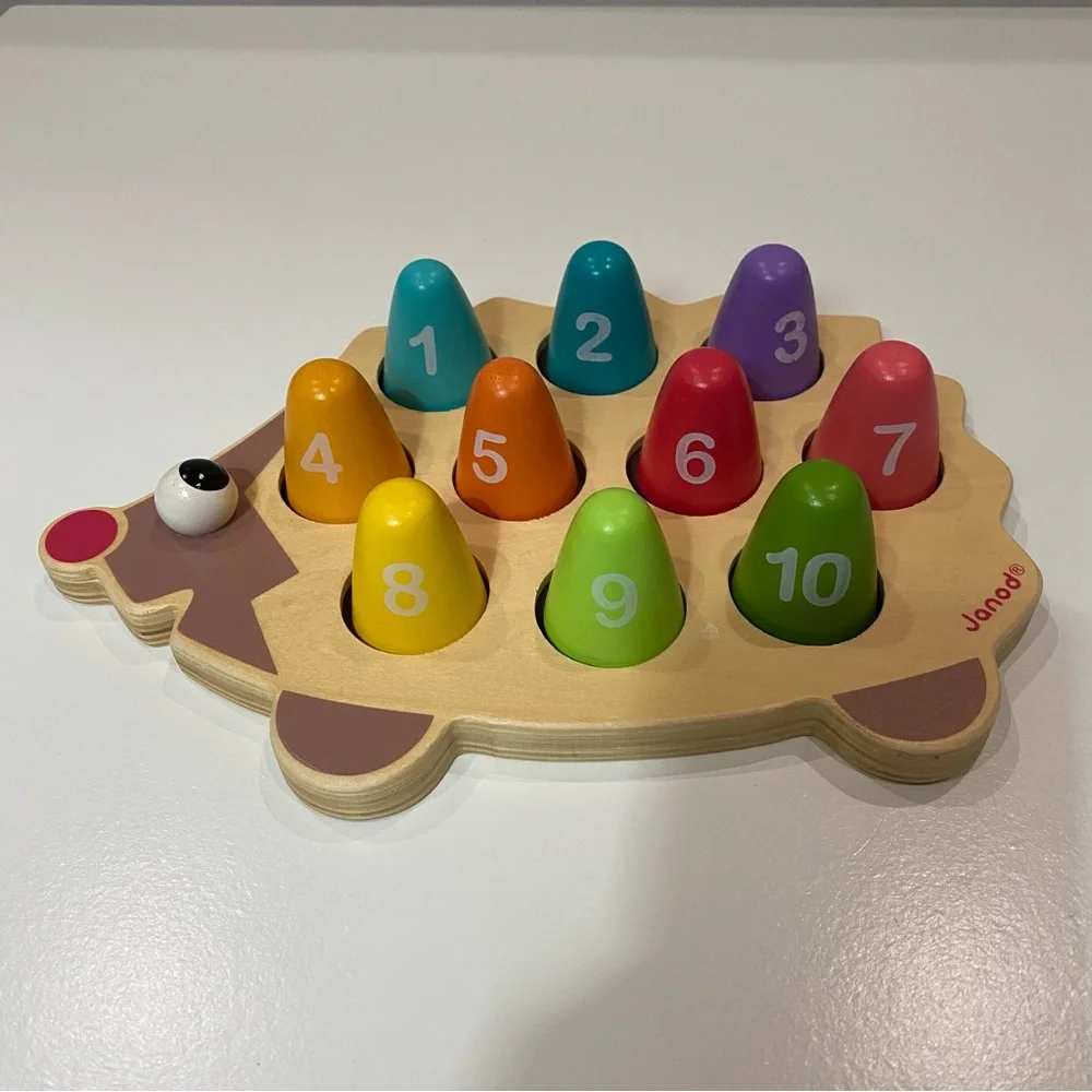 Janod Wooden Number Sorting Hedgehog | Montessori